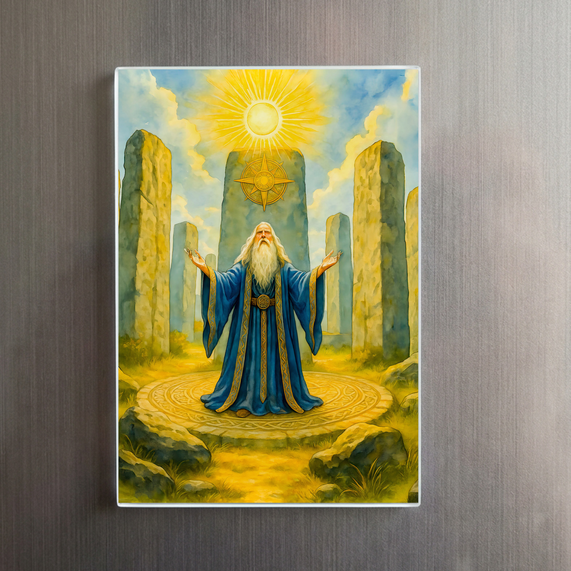 raxxa Glas-Magnet: Celtic druid at sacred stone circle - immagine 2