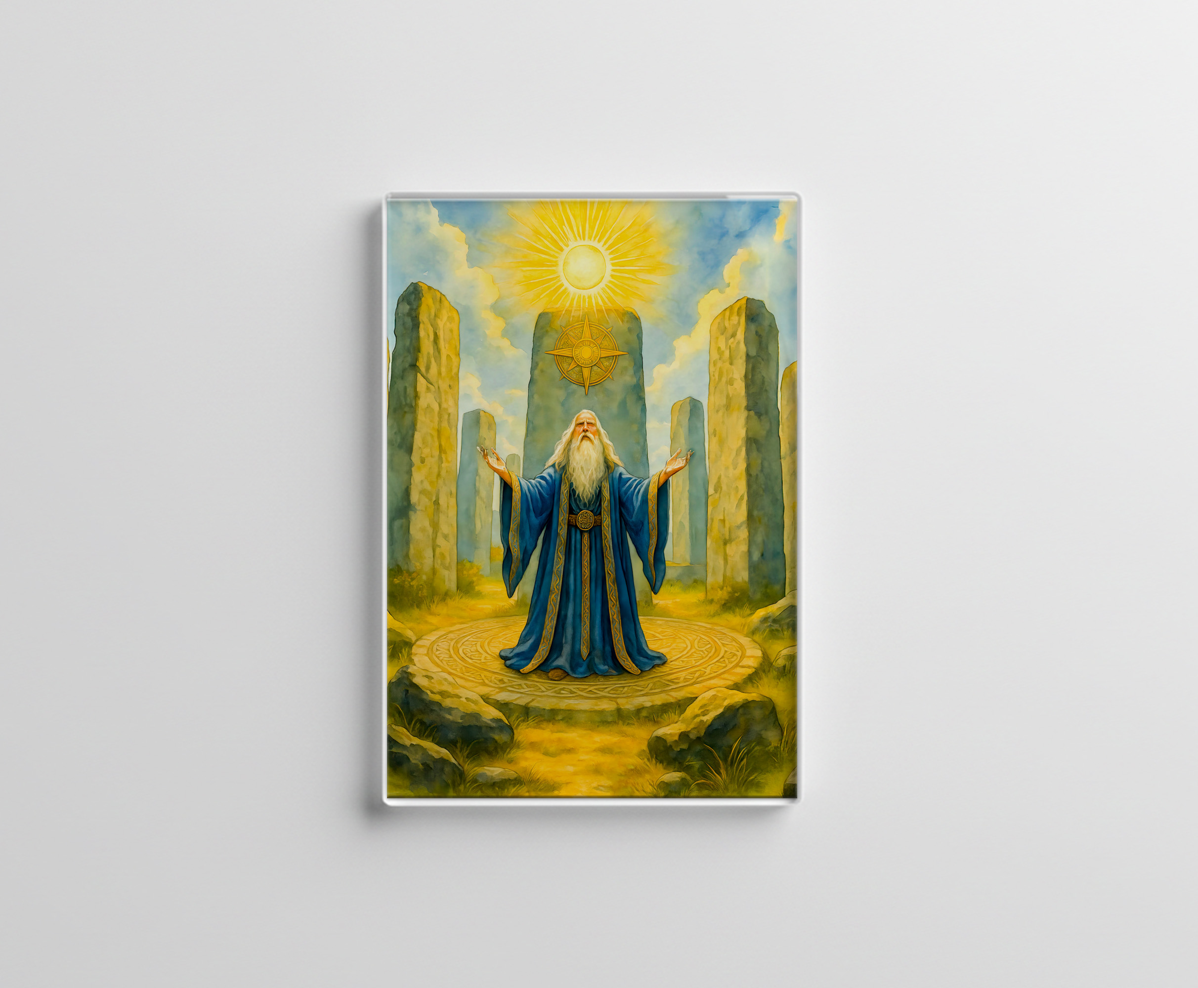raxxa Glas-Magnet: Celtic druid at sacred stone circle