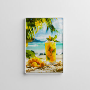 raxxa Glas-Magnet: Mango Mint Cocktail Tropical Vibes