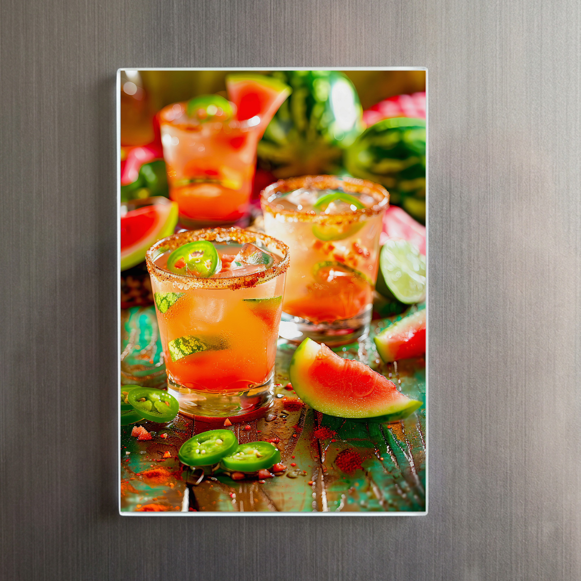 raxxa Glas-Magnet: Watermelon Chili Cocktail Spicy Summer - Image 2