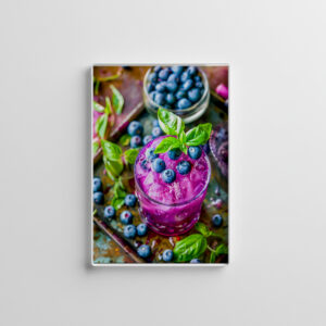 raxxa Glas-Magnet: Blueberry Mojito Summer Cocktail