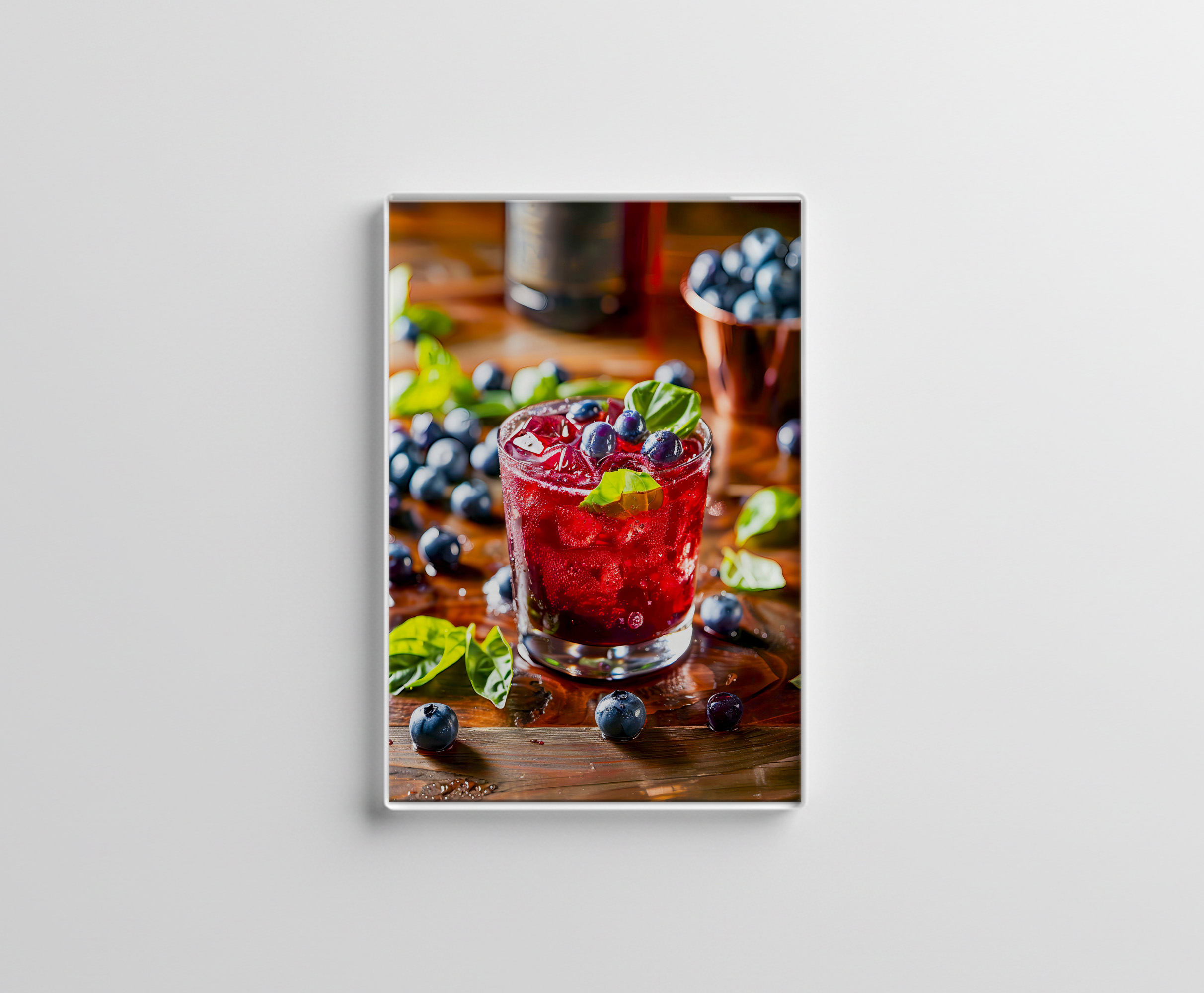 raxxa Glas-Magnet: Blueberry Mojito Summer Cocktail
