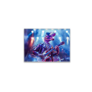 raxxa Glas-Magnet: Rockstar Dinosaur on Stage