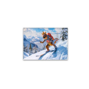 raxxa Glas-Magnet: Dino Ski Adventure in the Alps