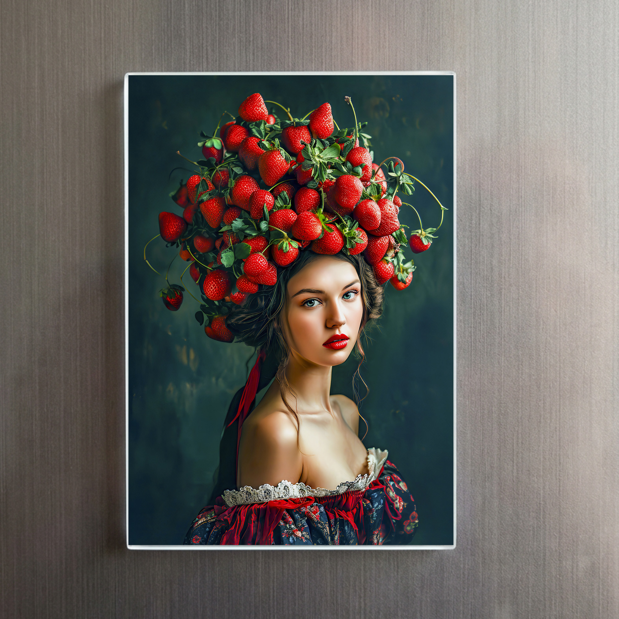 raxxa Glas-Magnet: Strawberry Crown Baroque Lady – Image 2