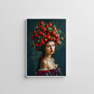 raxxa Glas-Magnet: Strawberry Crown Baroque Lady