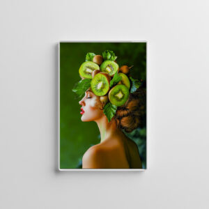 raxxa Glas-Magnet: Green Kiwi Crown with Fresh Style