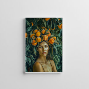 raxxa Glas-Magnet: Peach Goddess in Greenery