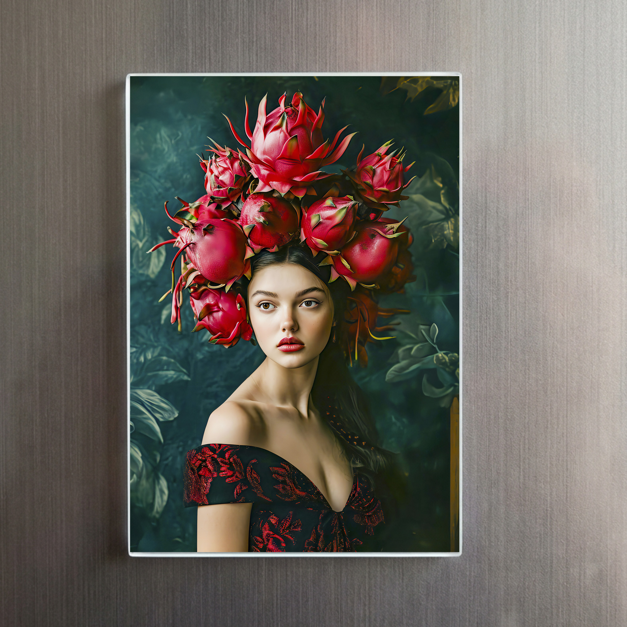 raxxa Glas-Magnet: Tropical Dragon Fruit Fashion Concept - Imagen 2