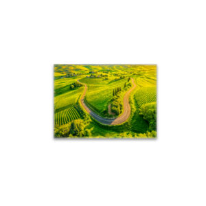 raxxa Glas-Magnet: Winding Roads Through Vineyards and Cypress Trees