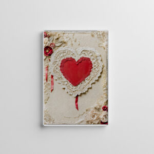 raxxa Glas-Magnet: Shabby Chic Heart with Lace