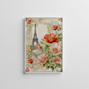 raxxa Glas-Magnet: Eiffel Tower with Red Poppy