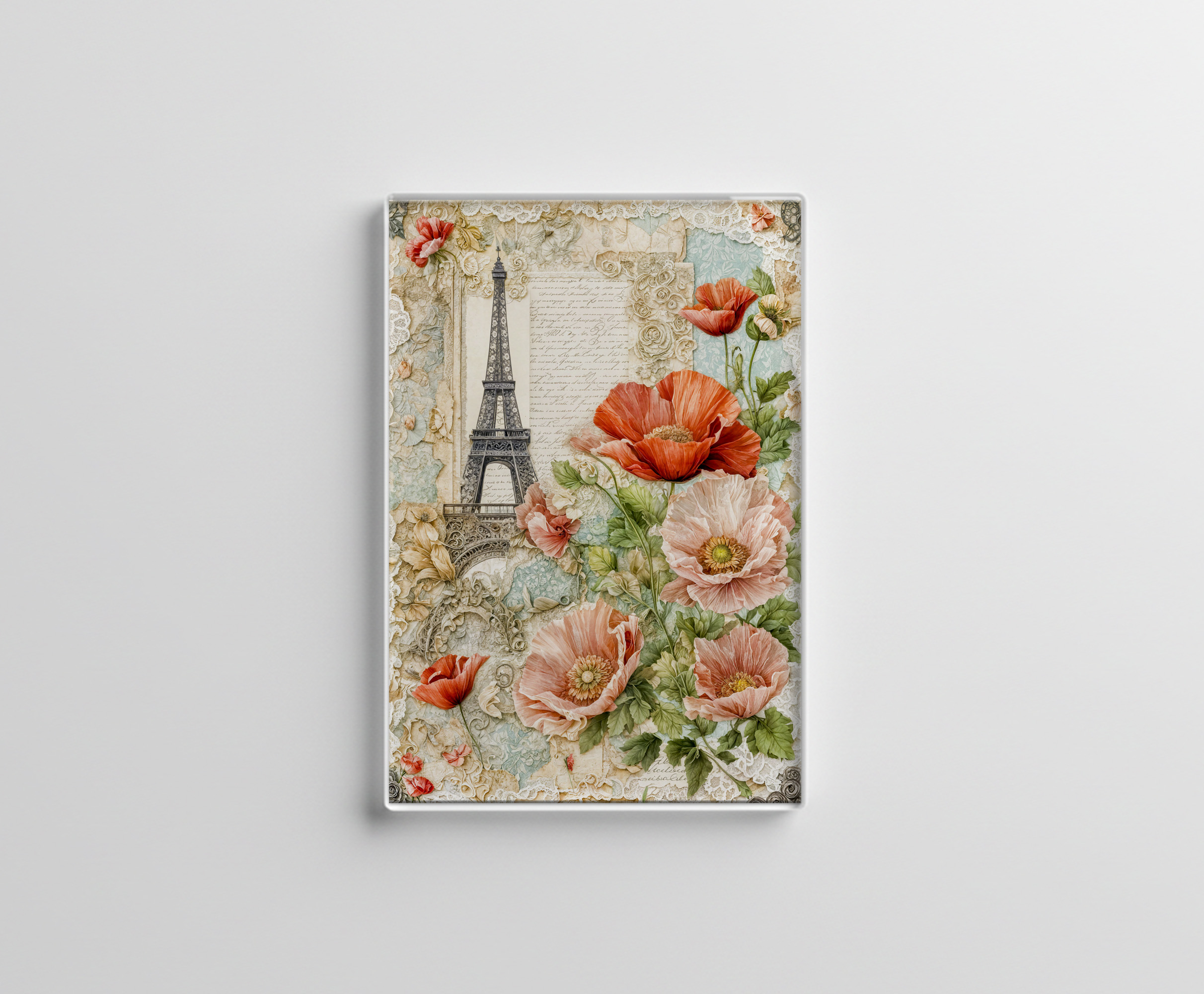 raxxa Glas-Magnet: Eiffel Tower with Red Poppy