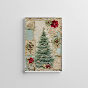 raxxa Glas-Magnet: Shabby chic Christmas Tree with Decorations