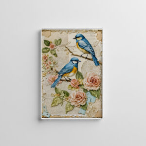 raxxa Glas-Magnet: Bluebirds with Roses