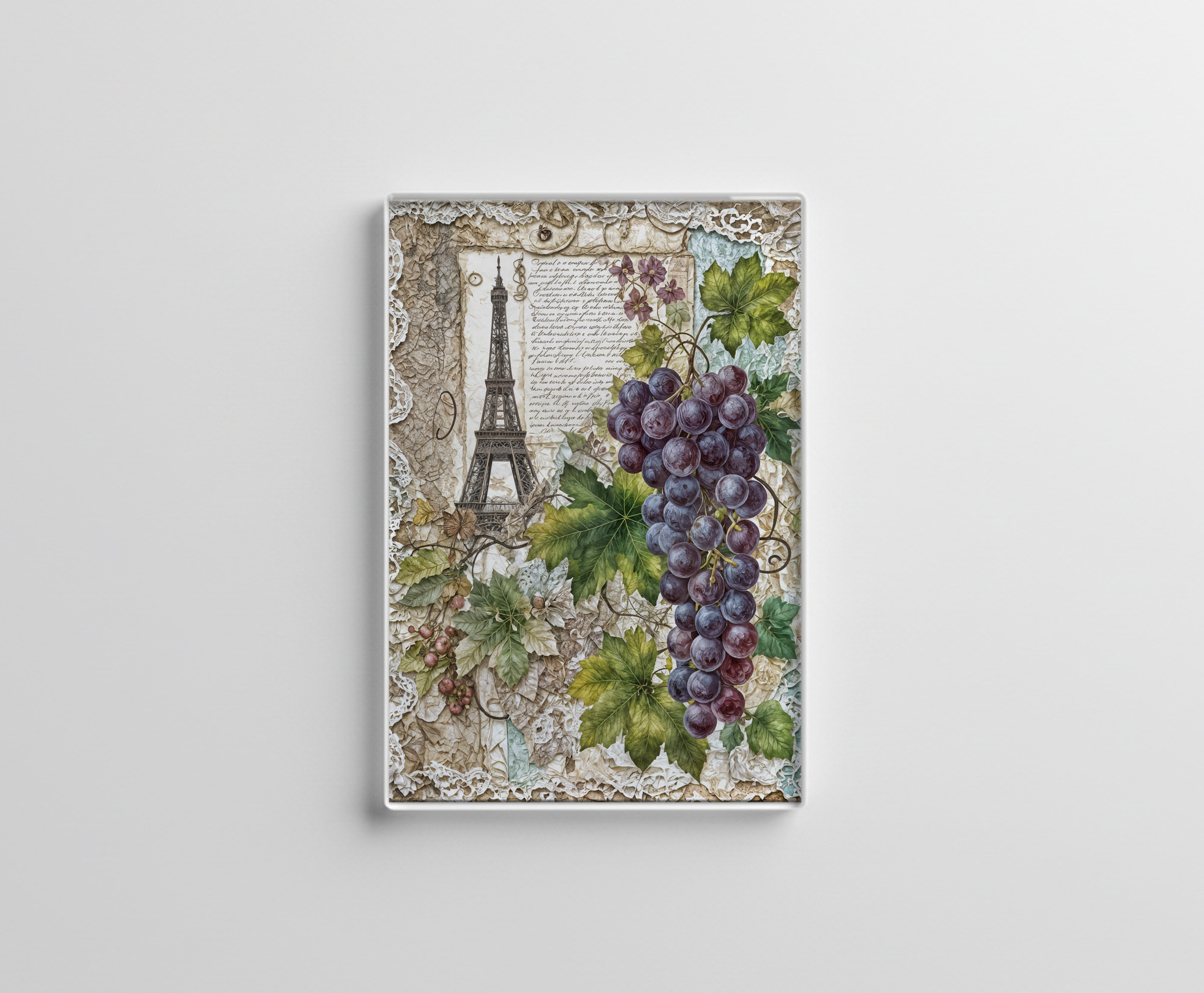 raxxa Glas-Magnet: Vintage Eiffel Tower with Grapes