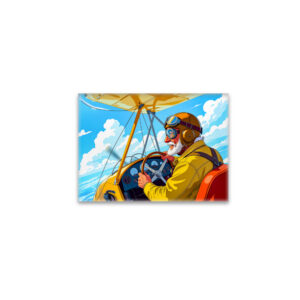 raxxa Glas-Magnet: Grandpa flying a plane