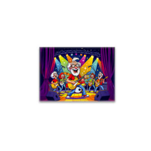raxxa Glas-Magnet: Grandpa playing in a rock band on stage