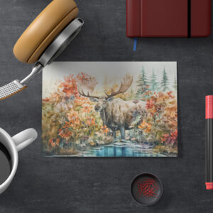 raxxa Postkarte: Moose standing in pond among plants