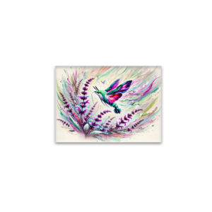 raxxa Glas-Magnet: Hummingbird Hawk-Moth with Sage in Oil Painting