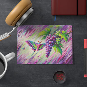 raxxa Postkarte: Wine Hawk-Moth Among Grapes in Oil Paintings