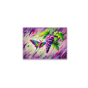 raxxa Glas-Magnet: Wine Hawk-Moth Among Grapes in Oil Paintings