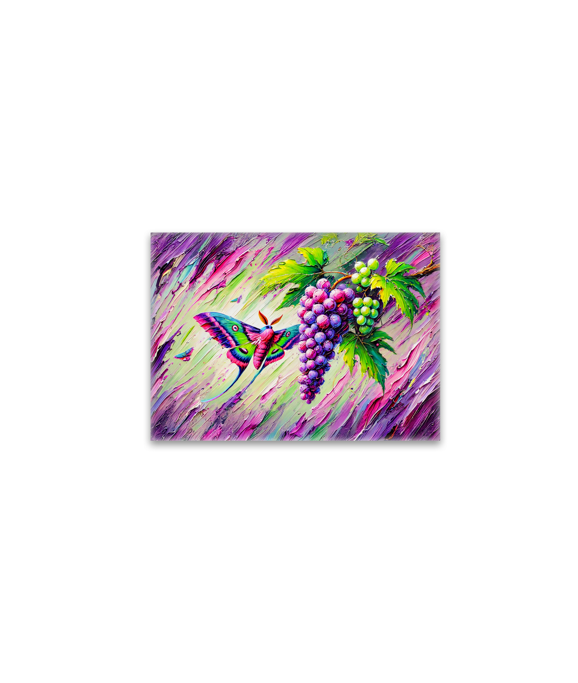 raxxa Glas-Magnet: Wine Hawk-Moth Among Grapes in Oil Paintings