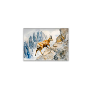 raxxa Glas-Magnet: Ibex in the Alps watercolor painting