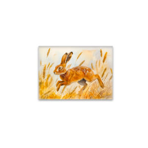 raxxa Glas-Magnet: Hare in a cornfield watercolor painting