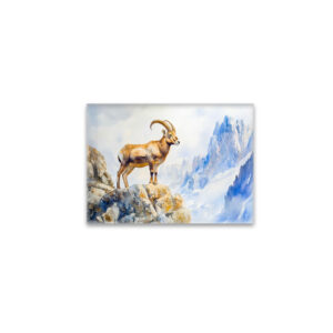 raxxa Glas-Magnet: Ibex in the Alps watercolor painting