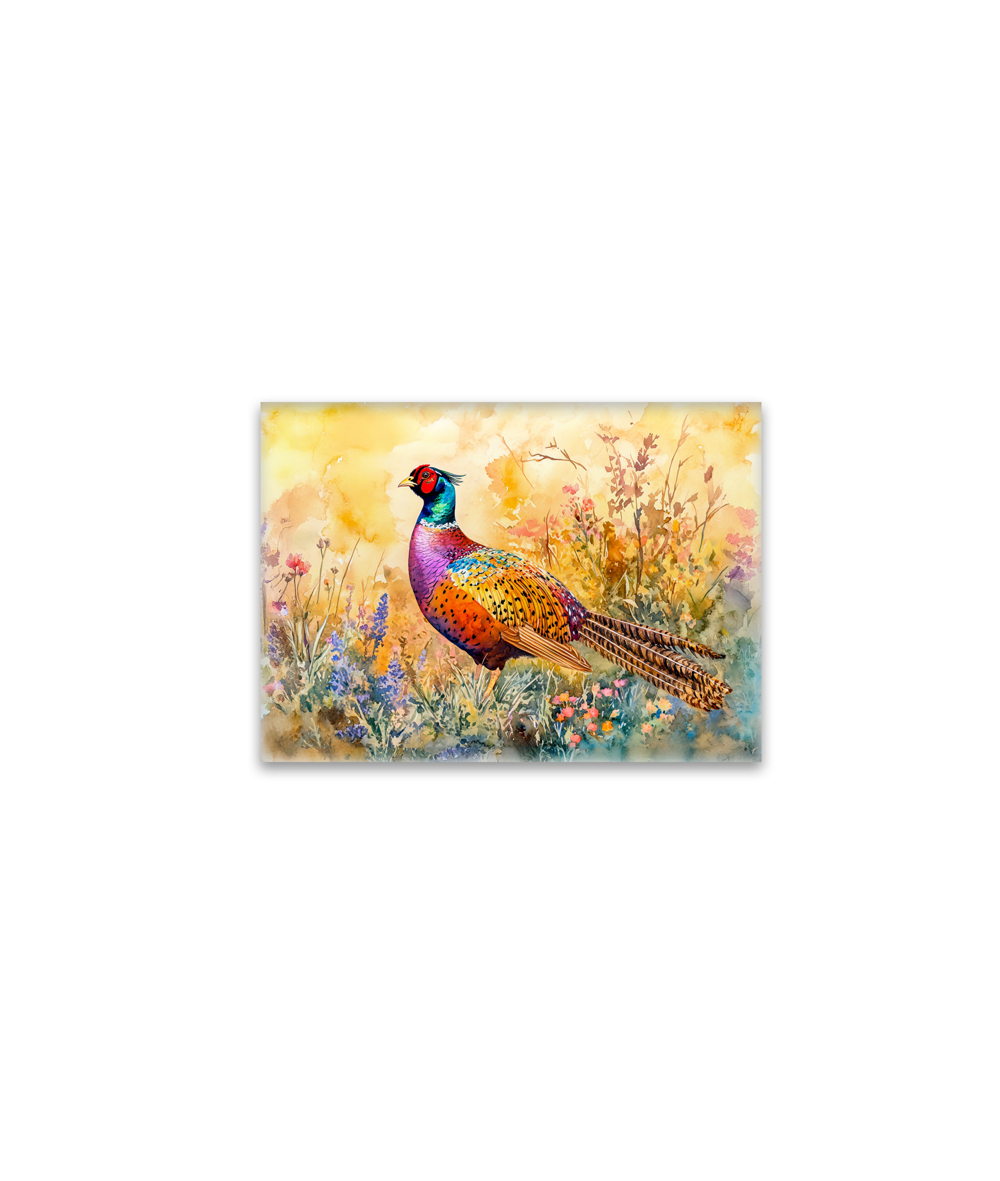 raxxa Glas-Magnet: Pheasant on a meadow watercolor painting