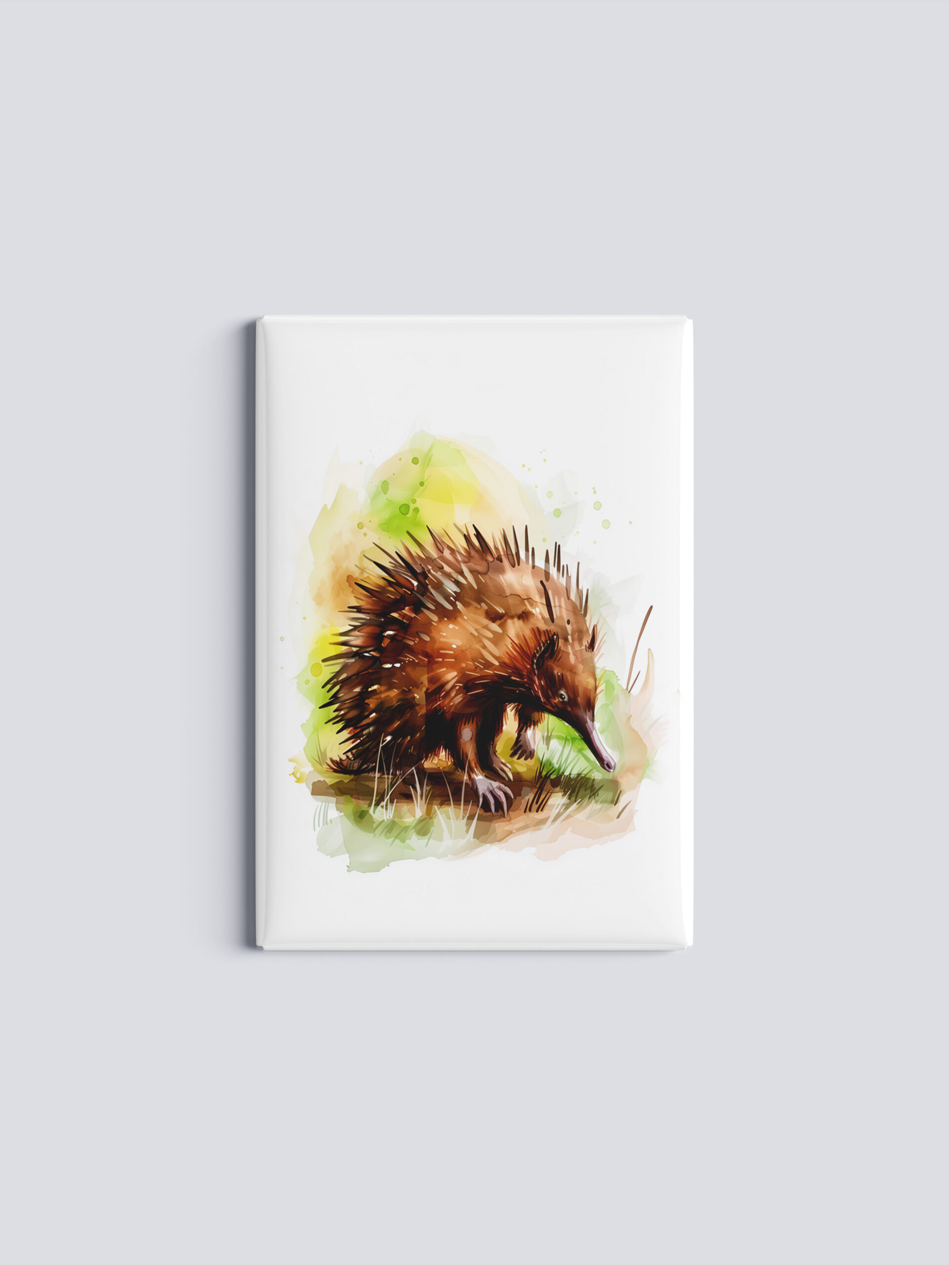 raxxa Glas-Magnet: Watercolor Echidna in Natural Setting – Image 2