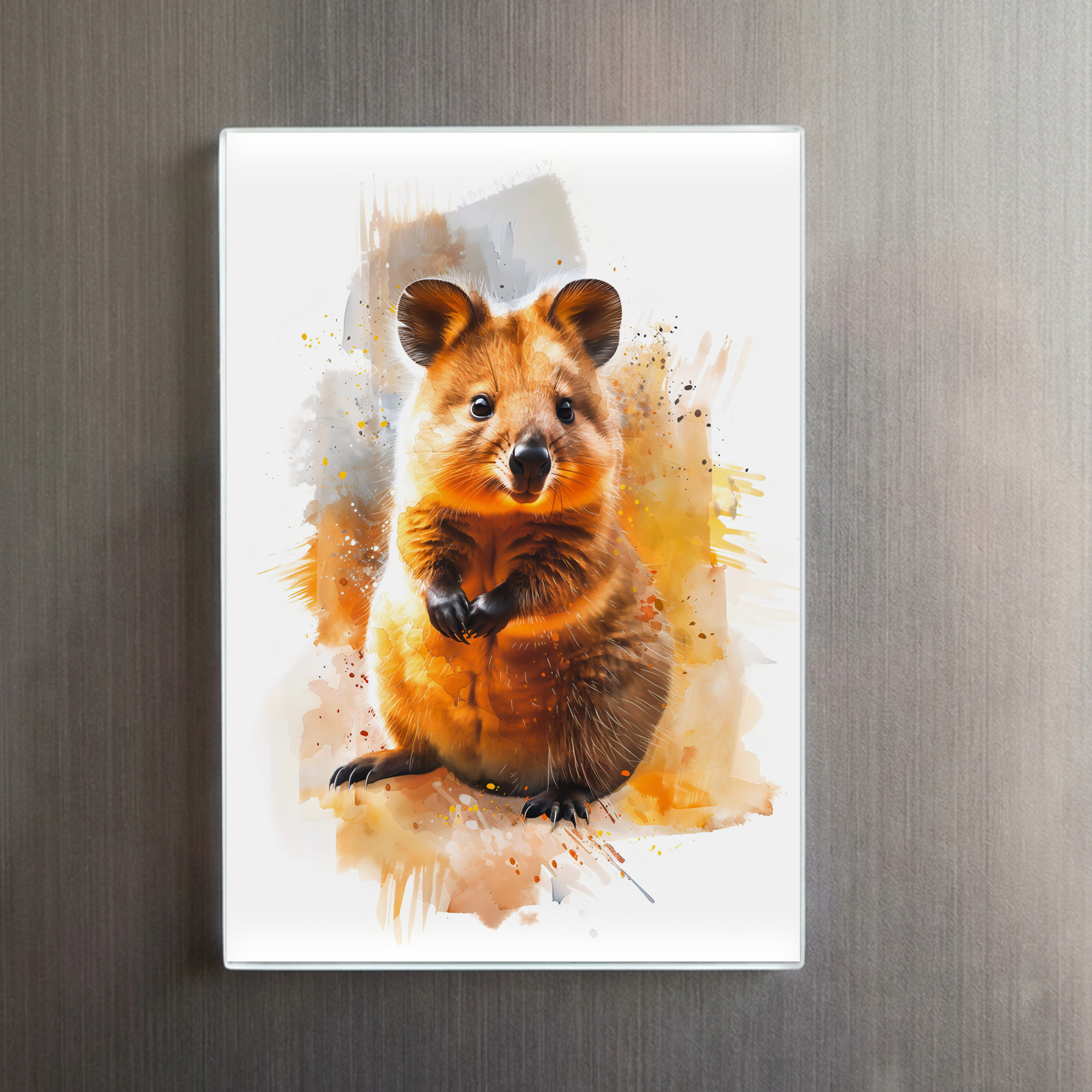 raxxa Glas-Magnet: Watercolor Quokka in Natural Habitat – Image 2