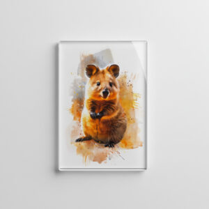 raxxa Glas-Magnet: Watercolor Quokka in Natural Habitat