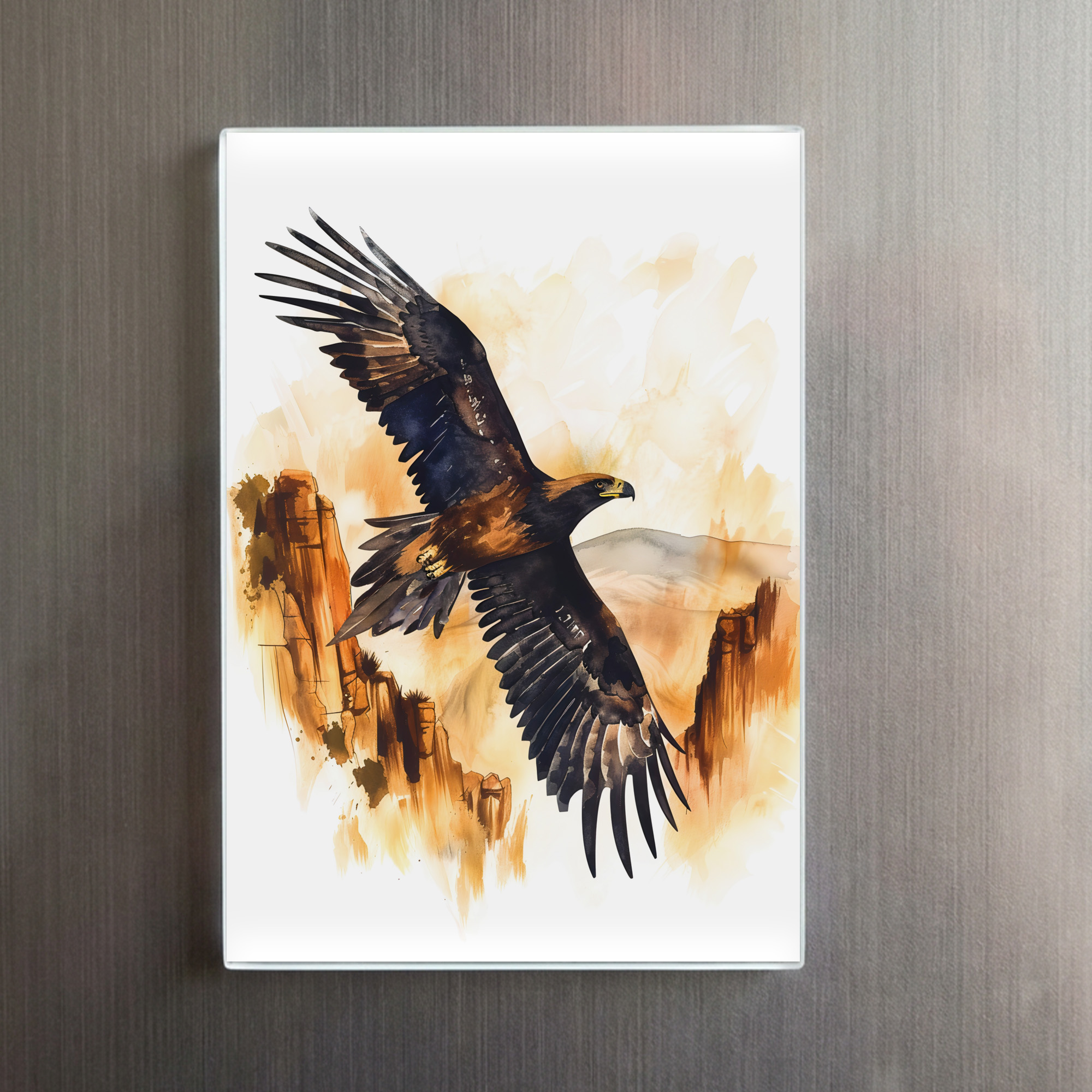 raxxa Glas-Magnet: Watercolor Wedge-Tailed Eagle Flying - Imagen 2