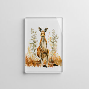 raxxa Glas-Magnet: Watercolor Kangaroo in Asutralia
