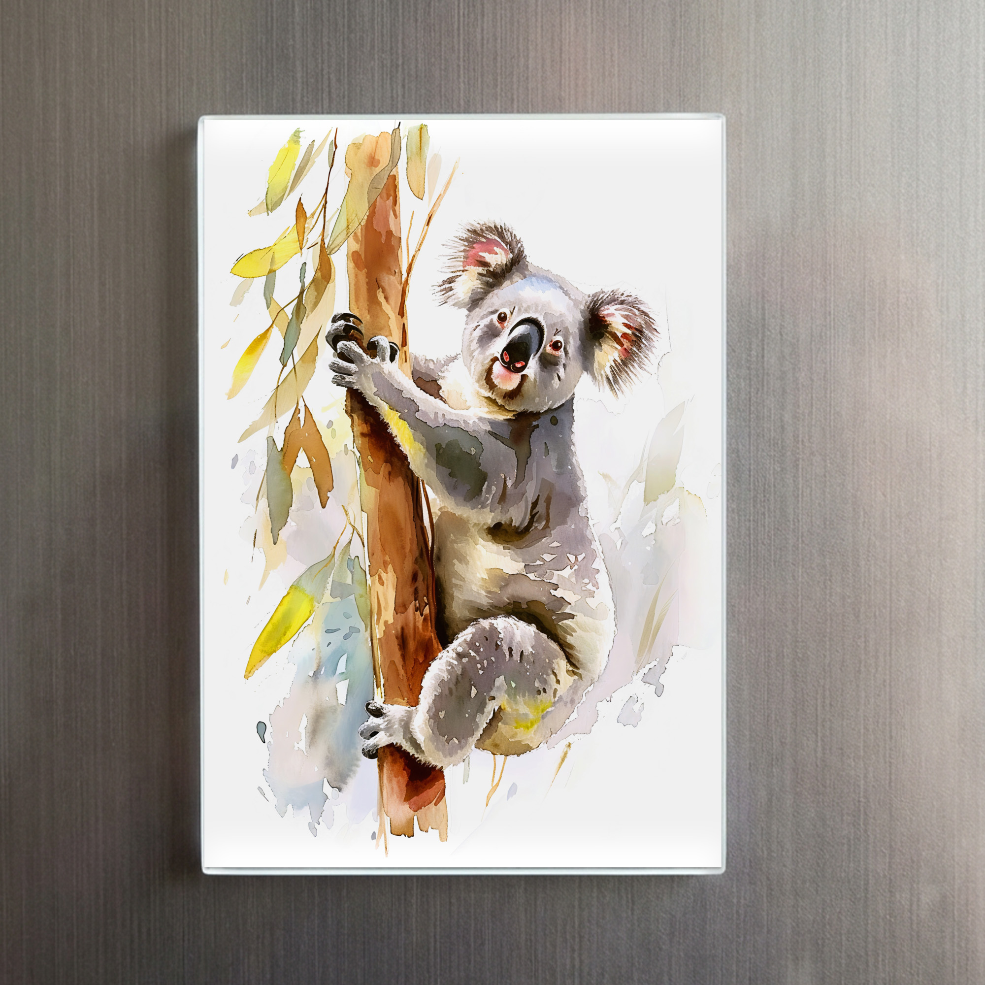 raxxa Glas-Magnet: Watercolor Koala Climbing Eucalyptus - Imagen 2