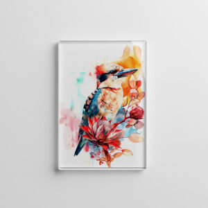 raxxa Glas-Magnet: Watercolor Kookaburra on Protea