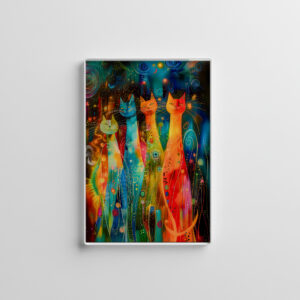 raxxa Glas-Magnet: Modern Cat Design in Cosmic Galaxy