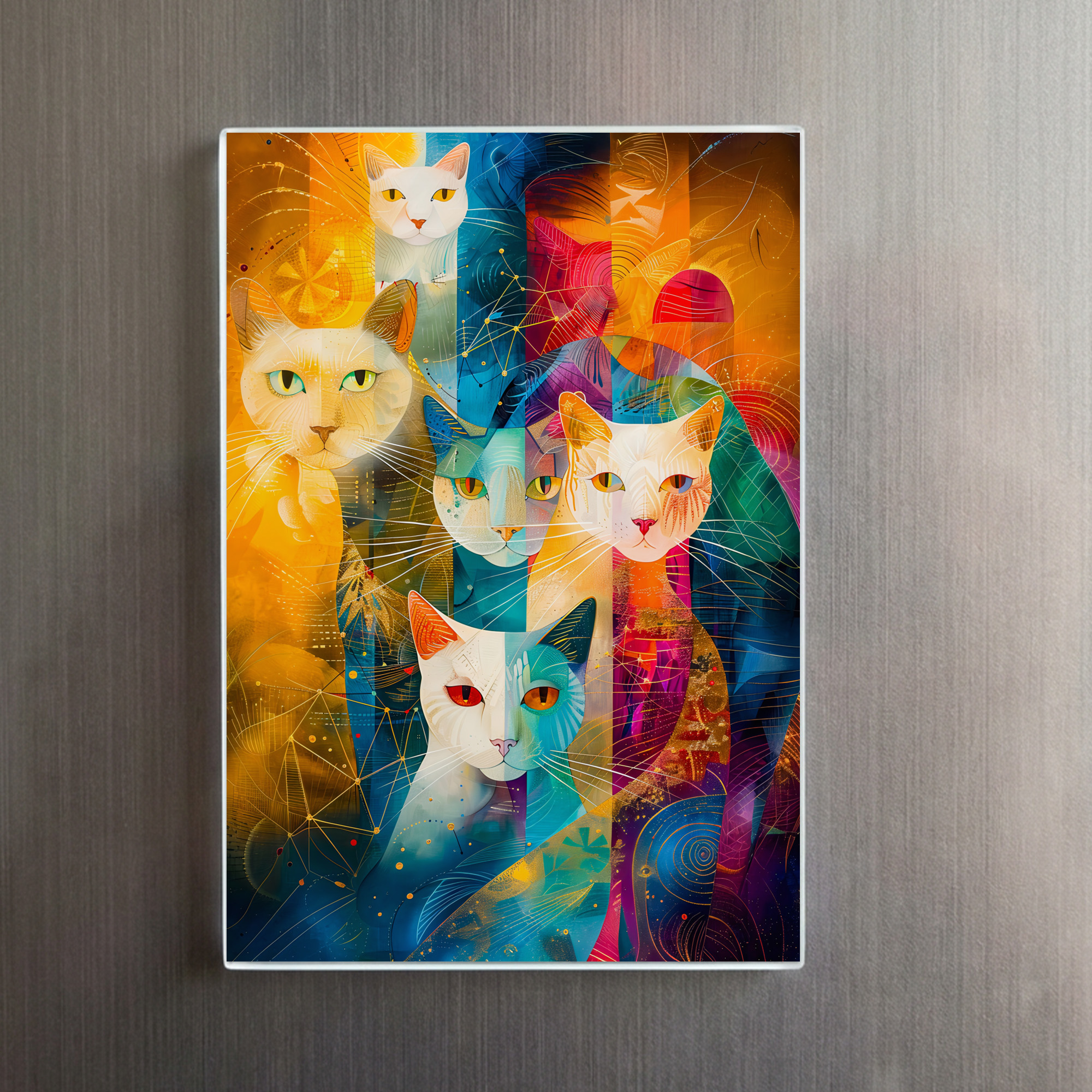 raxxa Glas-Magnet: Modern Cat Design in Cosmic Galaxy - immagine 2