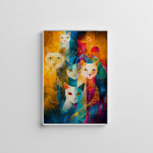 raxxa Glas-Magnet: Modern Cat Design in Cosmic Galaxy