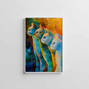 raxxa Glas-Magnet: Modern Cat Design in Cosmic Galaxy