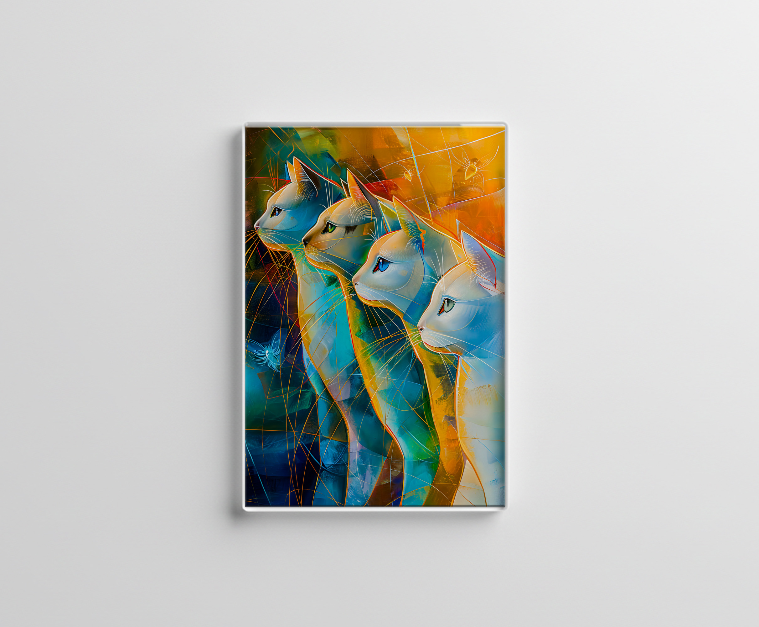 raxxa Glas-Magnet: Modern Cat Design in Cosmic Galaxy