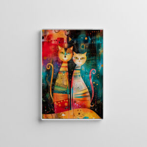 raxxa Glas-Magnet: Modern Cat Design in Cosmic Galaxy