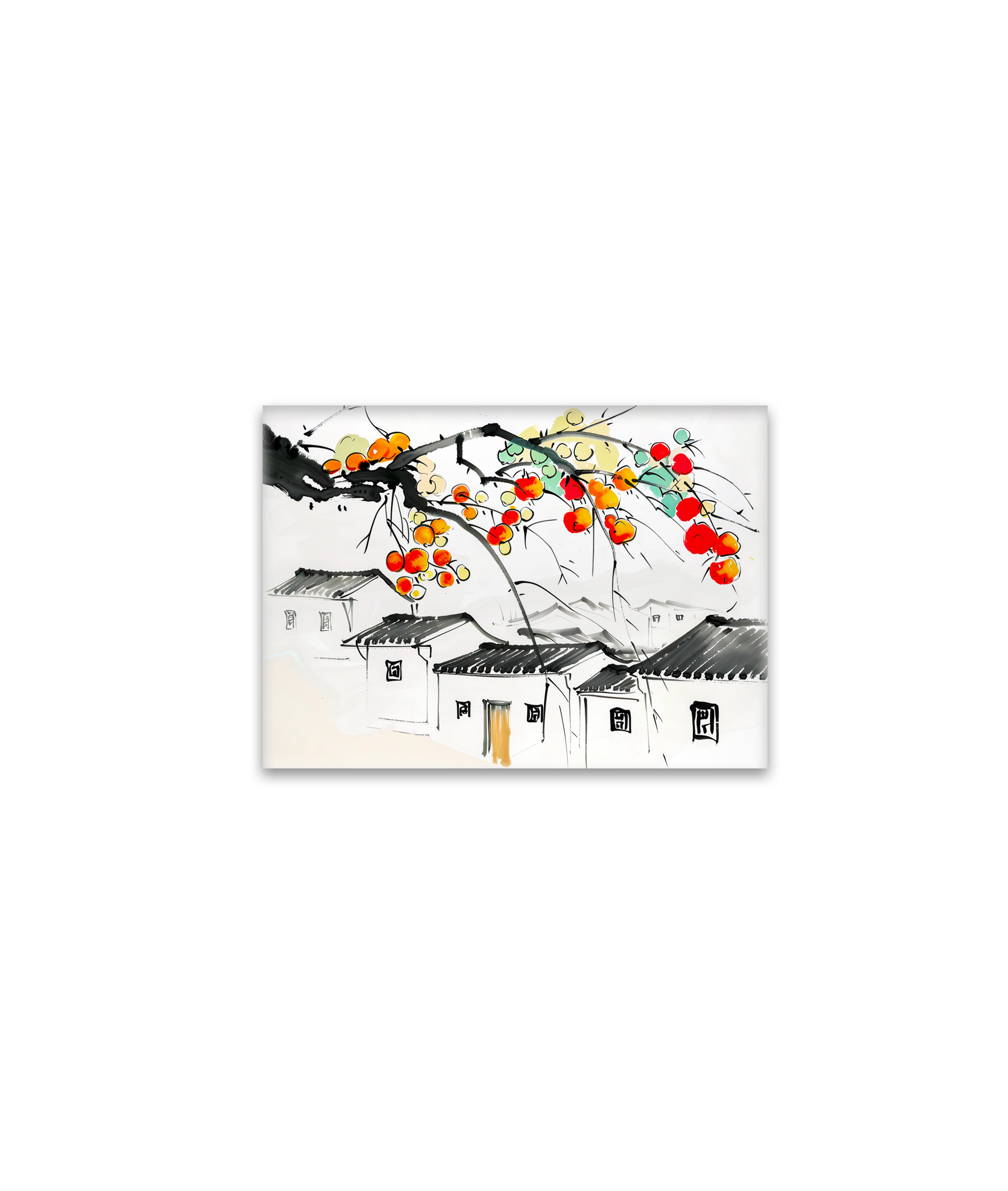 raxxa Glas-Magnet: Ripe Apples in a chinese Mountain Village