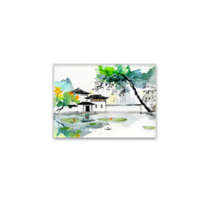 raxxa Glas-Magnet: Chinese Temple by a Lotus Pond