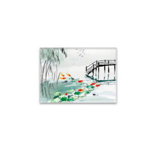 raxxa Glas-Magnet: Koi Fish in a Tranquil Pond