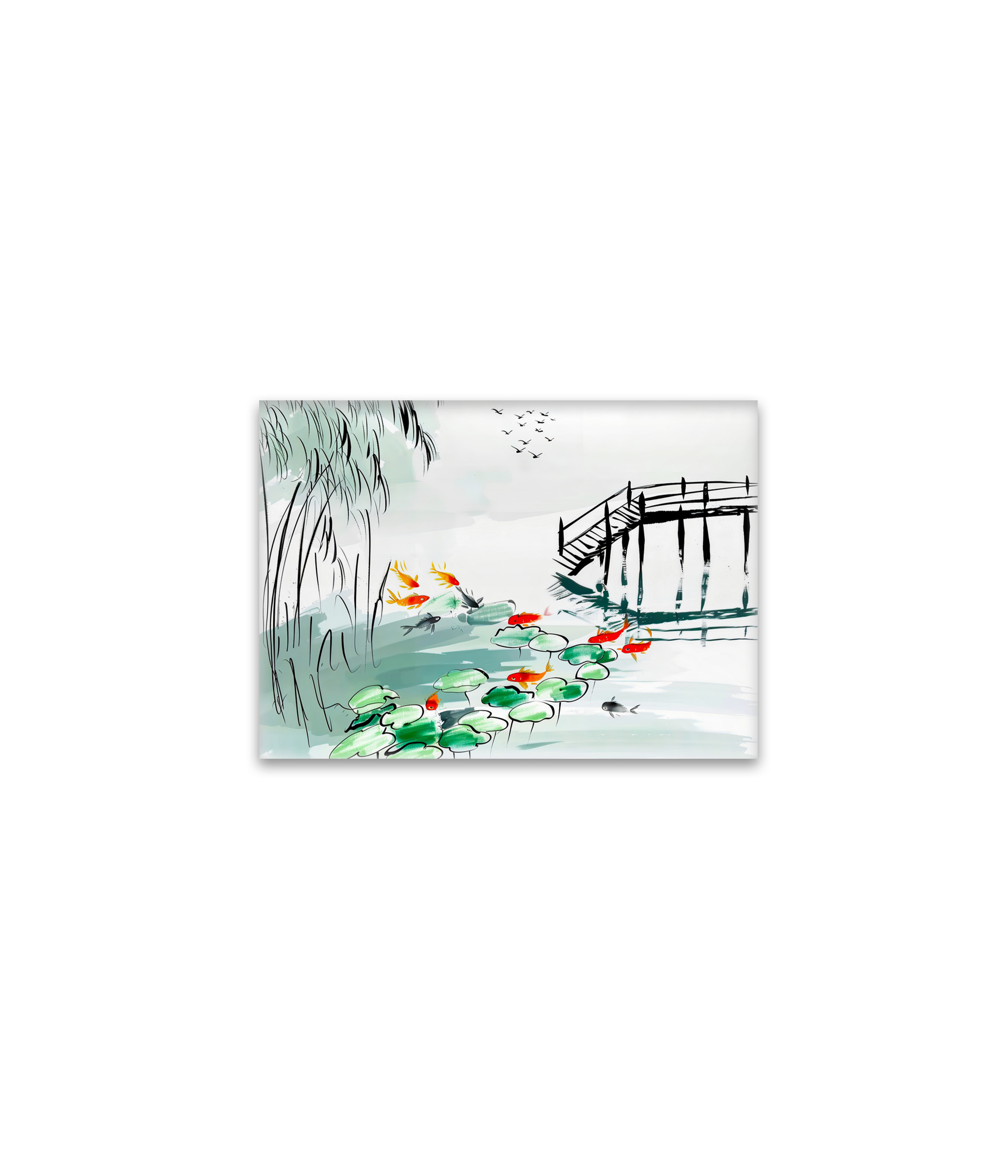 raxxa Glas-Magnet: Koi Fish in a Tranquil Pond