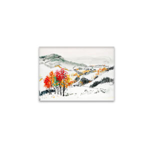 raxxa Glas-Magnet: Autumn Landscape with Mountain Village