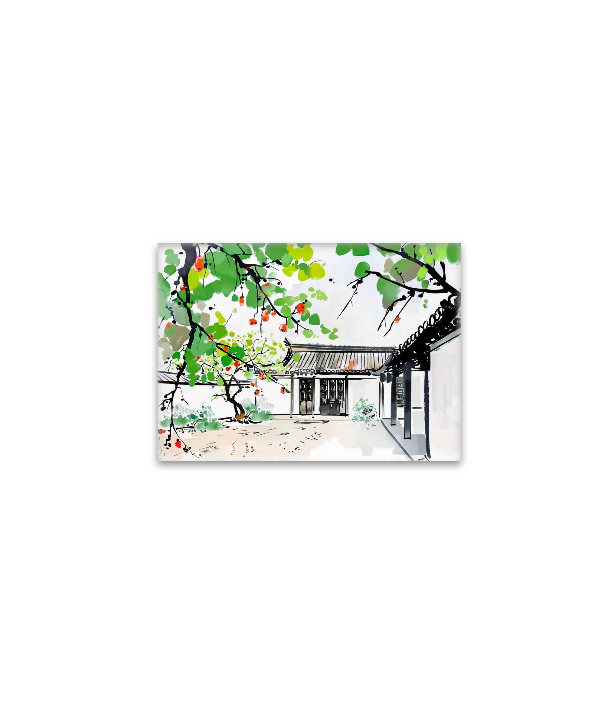 raxxa Glas-Magnet: Traditional Courtyard of a Chinese House